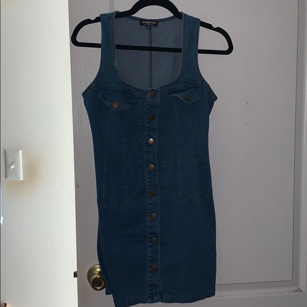 Jean fashion nova button down dress